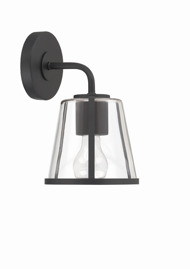 FUL-911-BK-CL Fulton 1 Light Sconce | Alternate Image