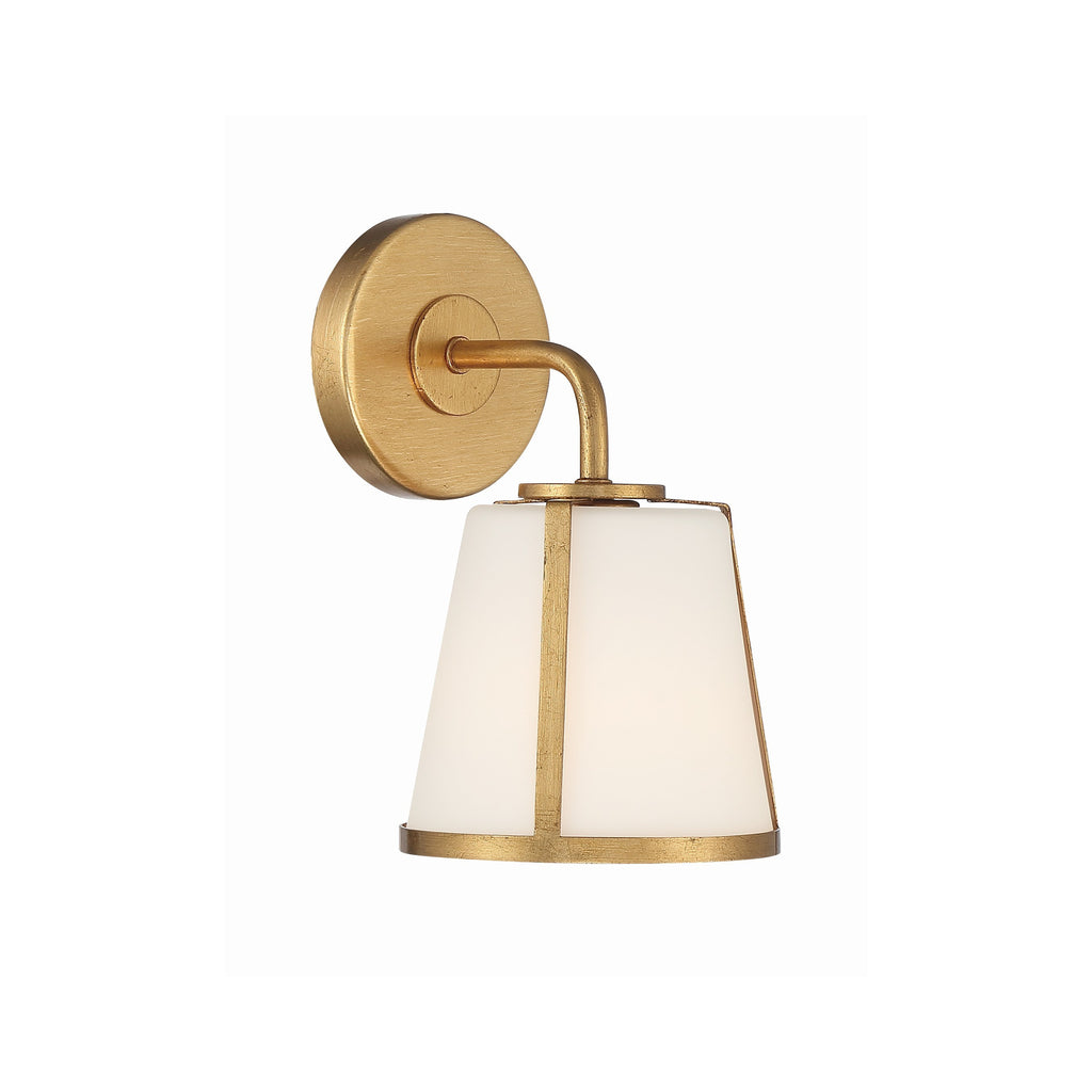 Crystorama Fulton 6.25'' Sconce in Antique Gold - Front View