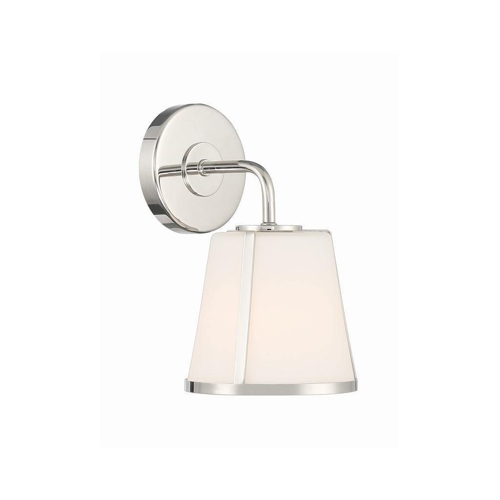 Crystorama Fulton 6.25'' Sconce in Polished Nickel - Front View