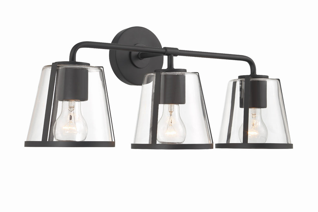 FUL-913-BK-CL Fulton 3 Light Bathroom Vanity | Alternate Image
