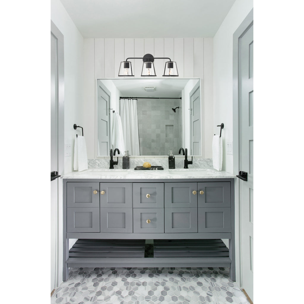 Crystorama Fulton 23.25'' Bathroom Vanity in Black - Lifestyle View