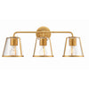 Crystorama Fulton 23.25'' Bathroom Vanity in Antique Gold - Front View