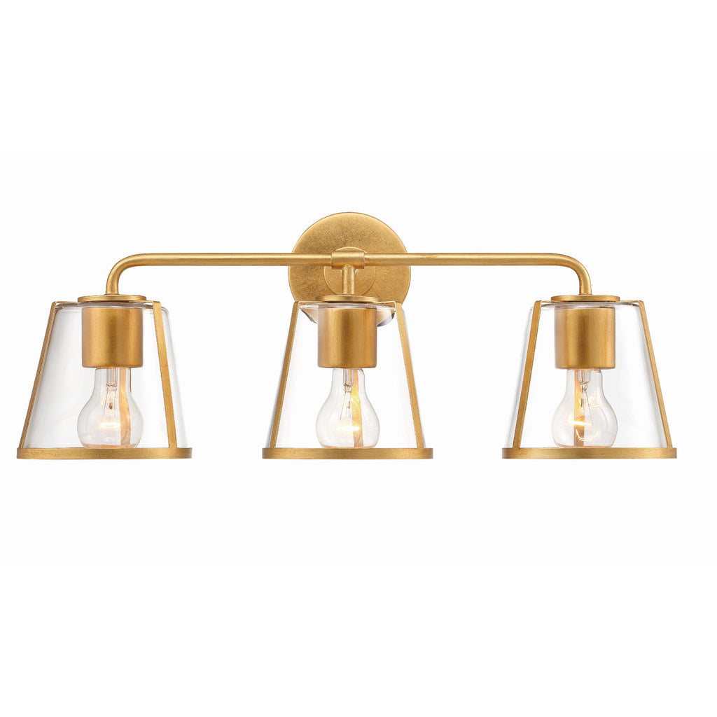 Crystorama Fulton 23.25'' Bathroom Vanity in Antique Gold - Front View