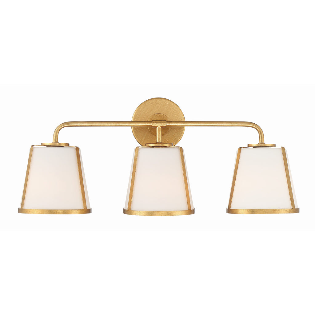 Crystorama Fulton 23.25'' Bathroom Vanity in Antique Gold - Front View