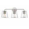Crystorama Fulton 23.25'' Bathroom Vanity in Polished Nickel - Front View