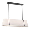 Crystorama Fulton 41.75'' Linear Oval Chandelier in Black - Front View