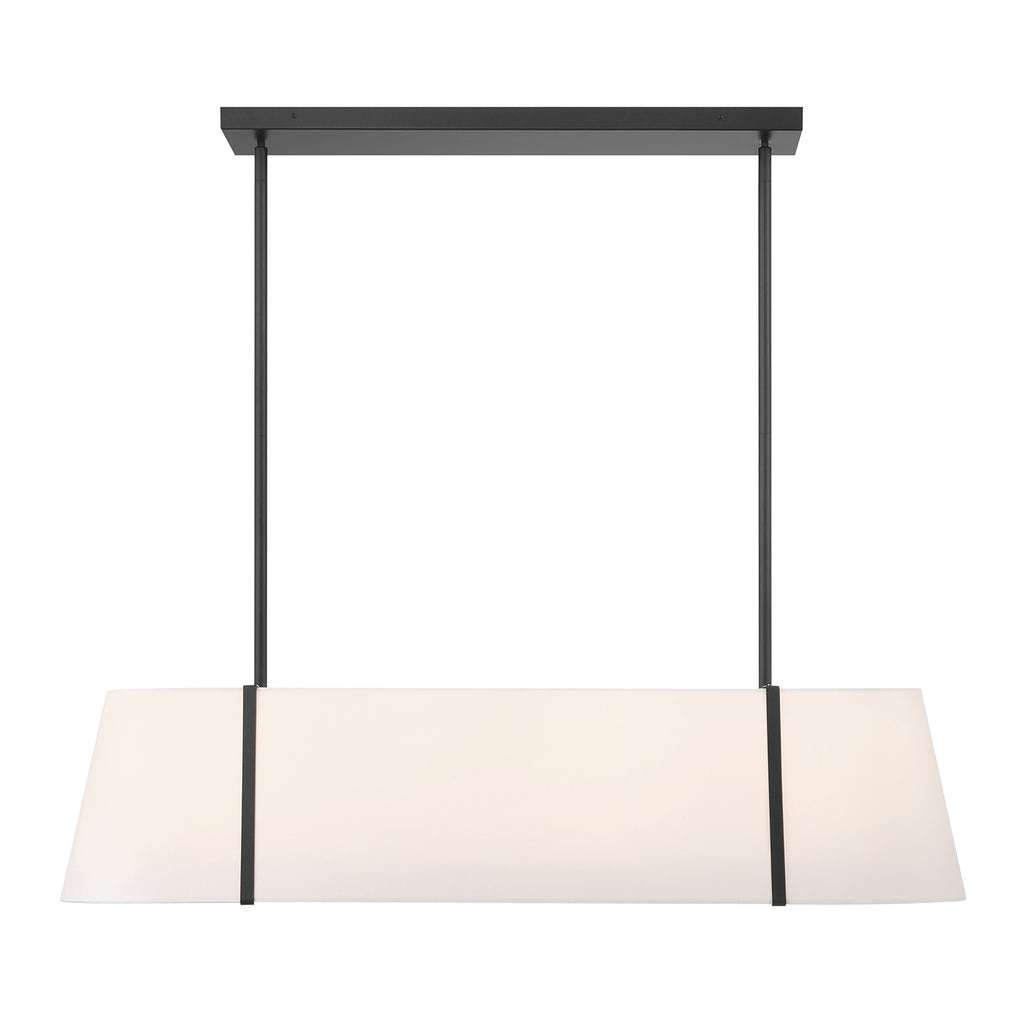 Crystorama Fulton 41.75'' Linear Oval Chandelier in Black - Additional View