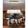 Crystorama Fulton 41.75'' Linear Oval Chandelier in Antique Gold - Lifestyle View