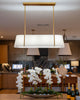 Crystorama Fulton 41.75'' Linear Oval Chandelier in Antique Gold - Lifestyle View