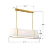 Crystorama Fulton 41.75'' Linear Oval Chandelier - Product Dimensions