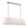 Crystorama Fulton 41.75'' Linear Oval Chandelier in Polished Nickel - Front View