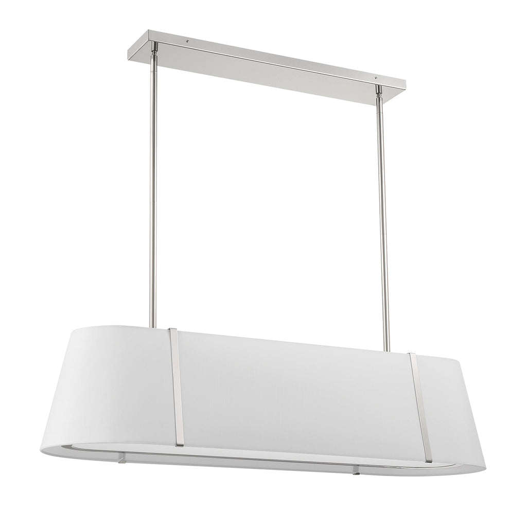 Crystorama Fulton 41.75'' Linear Oval Chandelier in Polished Nickel - Additional View