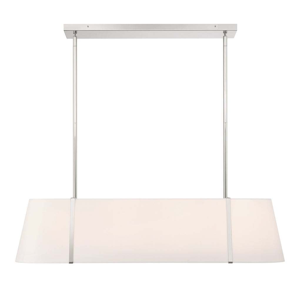 Crystorama Fulton 41.75'' Linear Oval Chandelier in Polished Nickel - Additional View