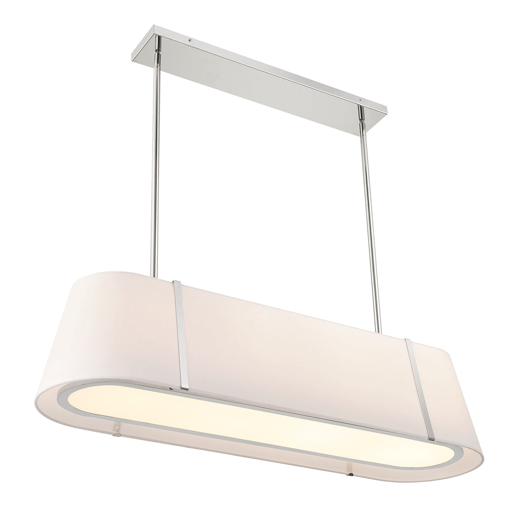 Crystorama Fulton 41.75'' Linear Oval Chandelier in Polished Nickel - Additional View
