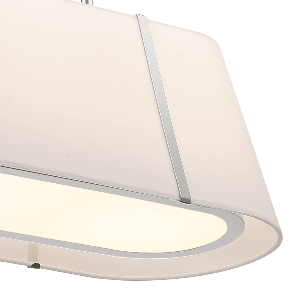 Crystorama Fulton 41.75'' Linear Oval Chandelier in Polished Nickel - Additional View