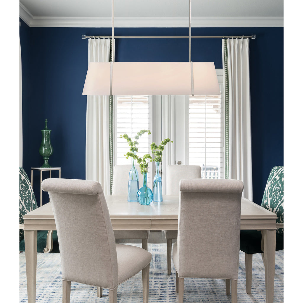 Crystorama Fulton 41.75'' Linear Oval Chandelier in Polished Nickel - Lifestyle View