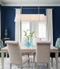 Crystorama Fulton 41.75'' Linear Oval Chandelier in Polished Nickel - Lifestyle View