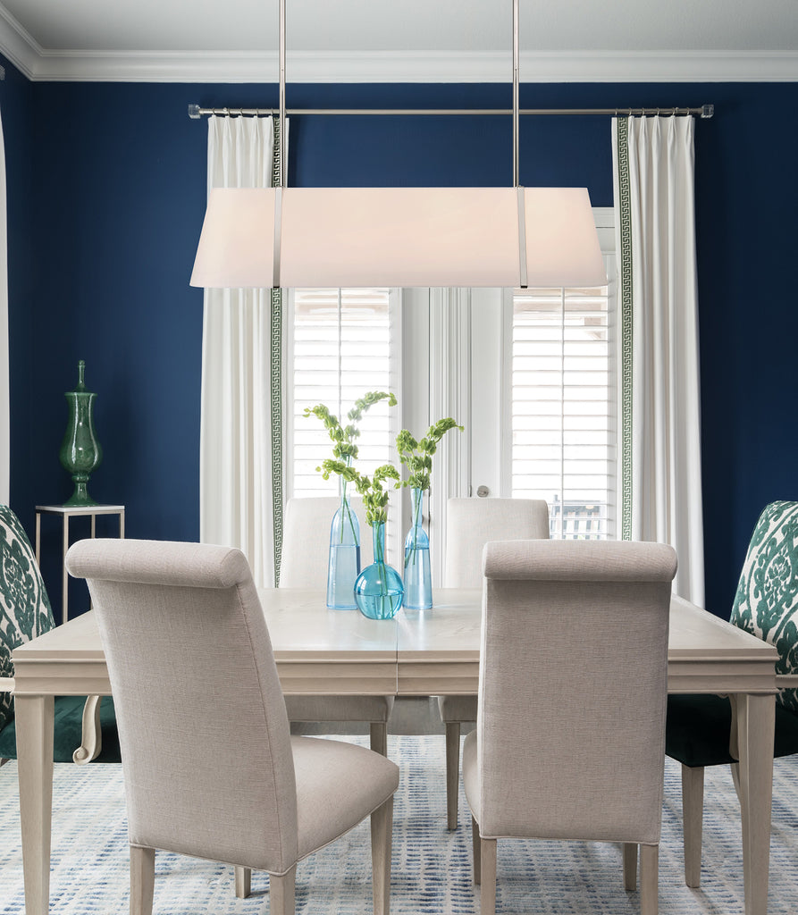 Crystorama Fulton 41.75'' Linear Oval Chandelier in Polished Nickel - Lifestyle View