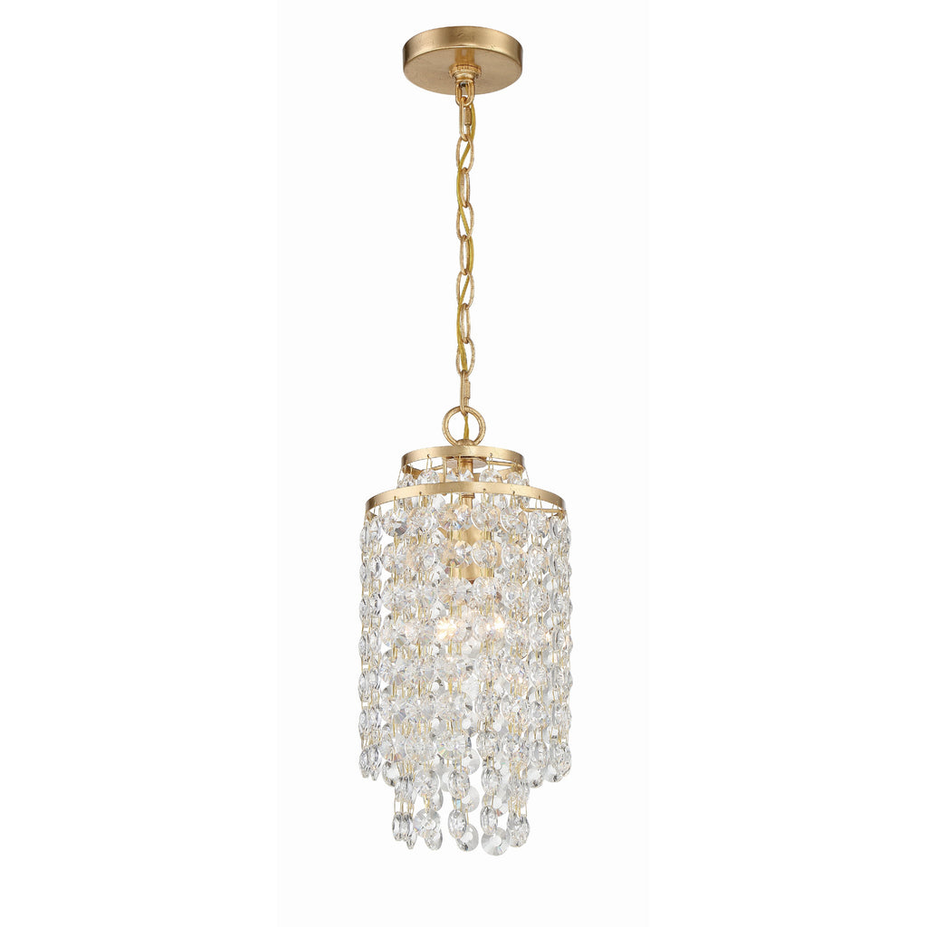 Crystorama Gabrielle 7'' Chandelier in Antique Gold - Additional View
