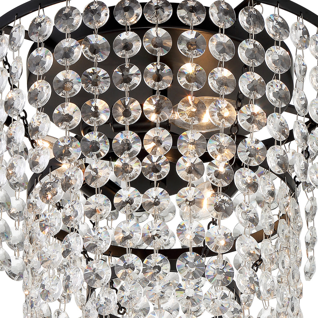 Crystorama Gabrielle 14" Flush Mount in Matte Black - Additional View