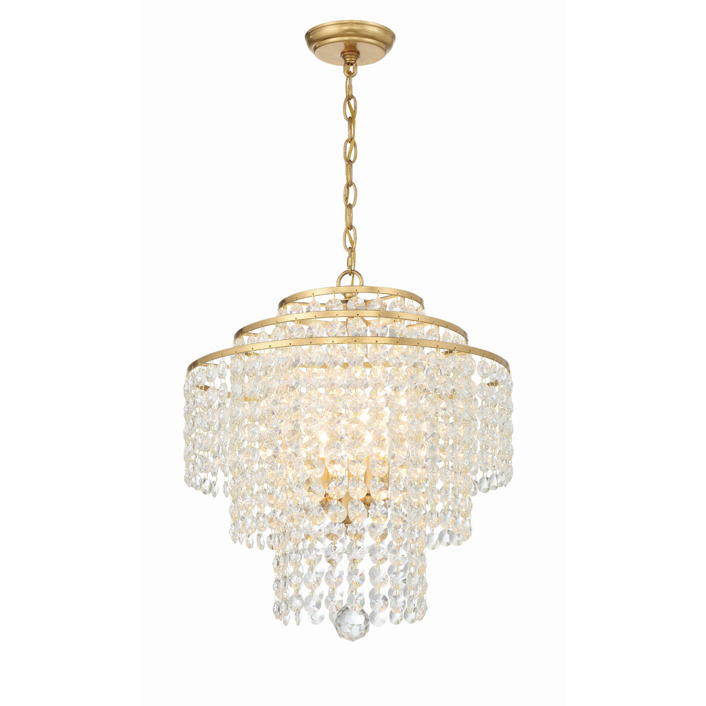 Crystorama Gabrielle 18'' Chandelier in Antique Gold - Additional View