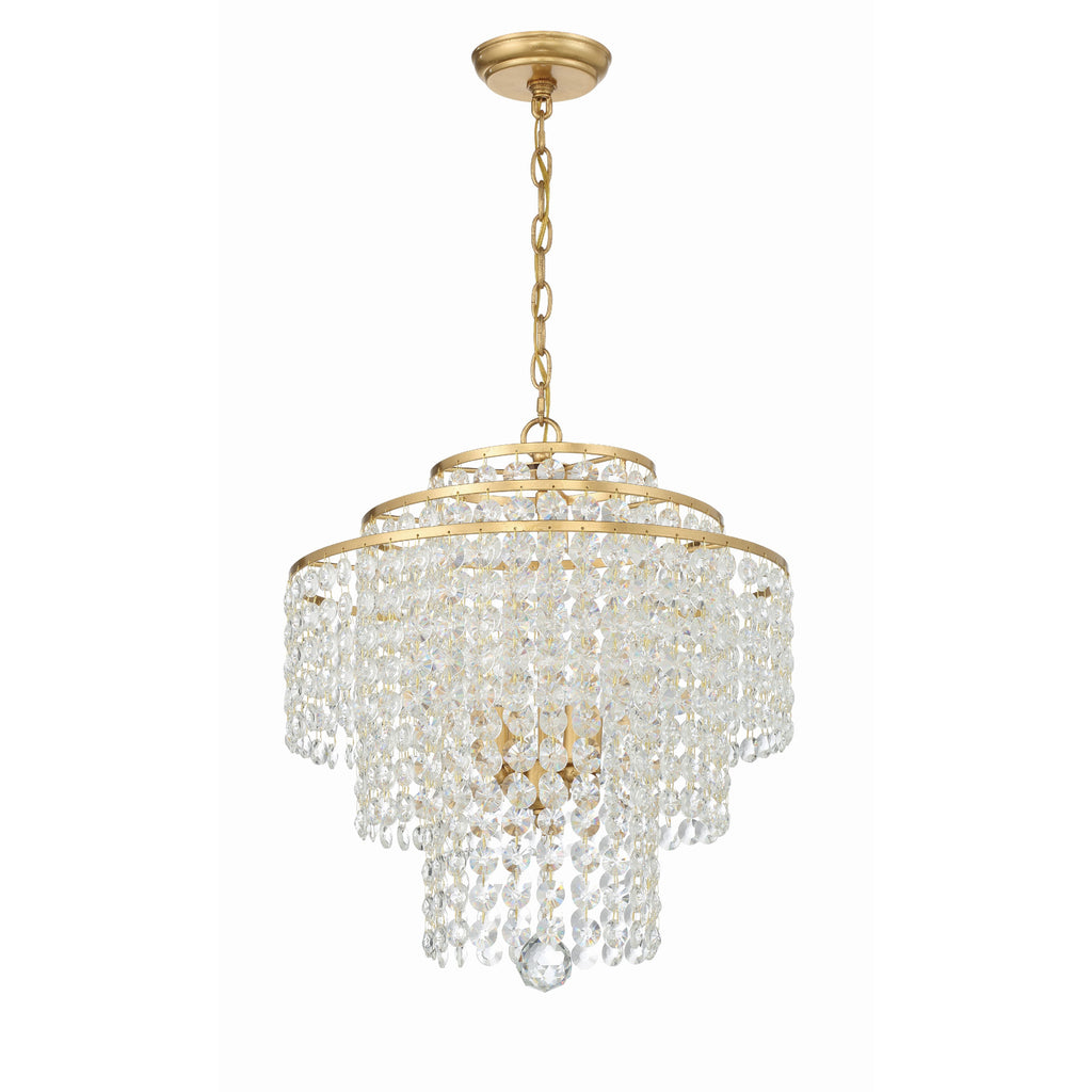 Crystorama Gabrielle 18'' Chandelier in Antique Gold - Additional View