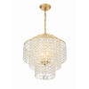 Crystorama Gabrielle 18'' Chandelier in Antique Gold - Additional View