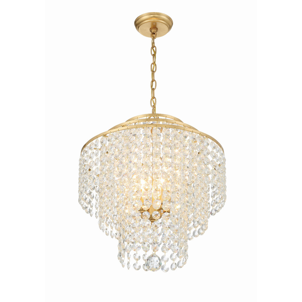 Crystorama Gabrielle 18'' Chandelier in Antique Gold - Additional View