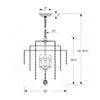 Crystorama Gabrielle 18'' Chandelier - Product Dimensions
