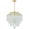 Crystorama Gabrielle 22'' Chandelier in Antique Gold - Front View