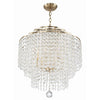 Crystorama Gabrielle 22'' Chandelier in Antique Gold - Additional View