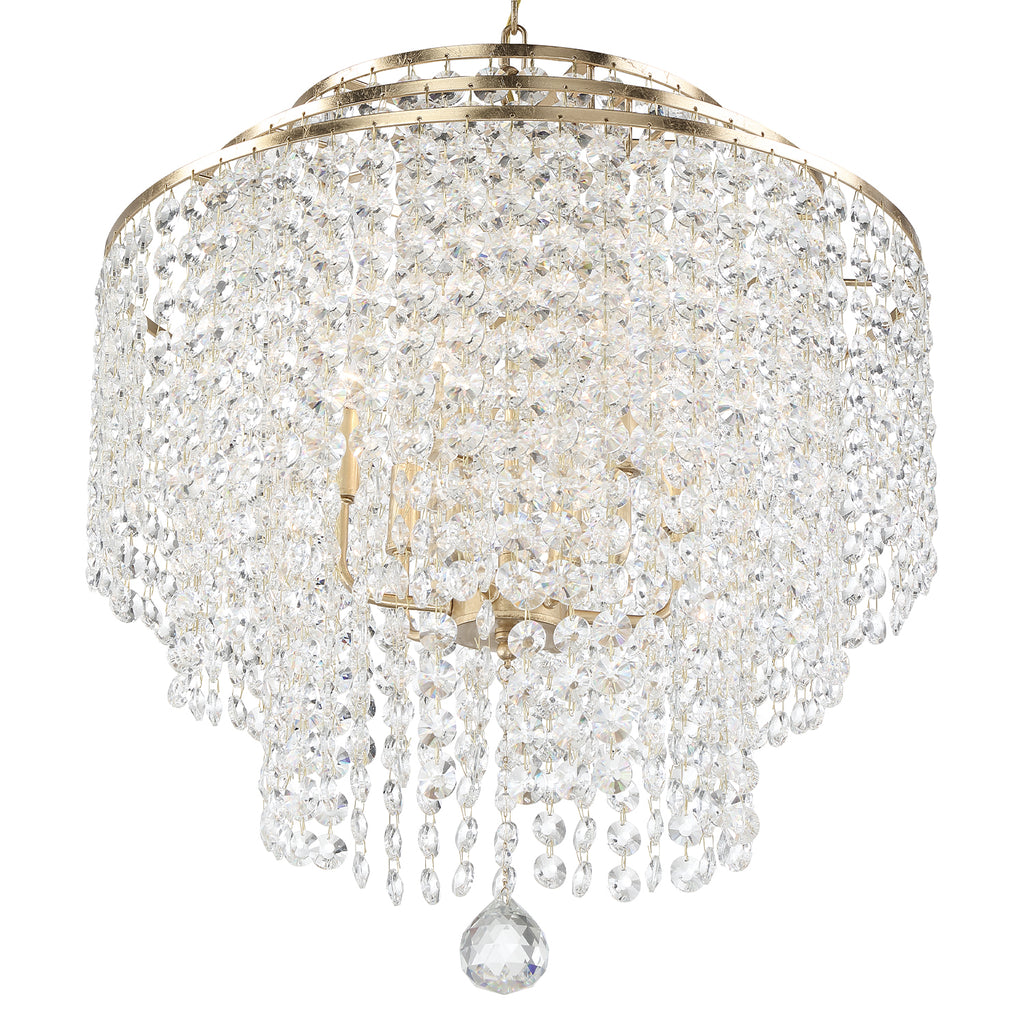 Crystorama Gabrielle 22'' Chandelier in Antique Gold - Additional View