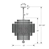 Crystorama Gabrielle 22'' Chandelier - Product Dimensions