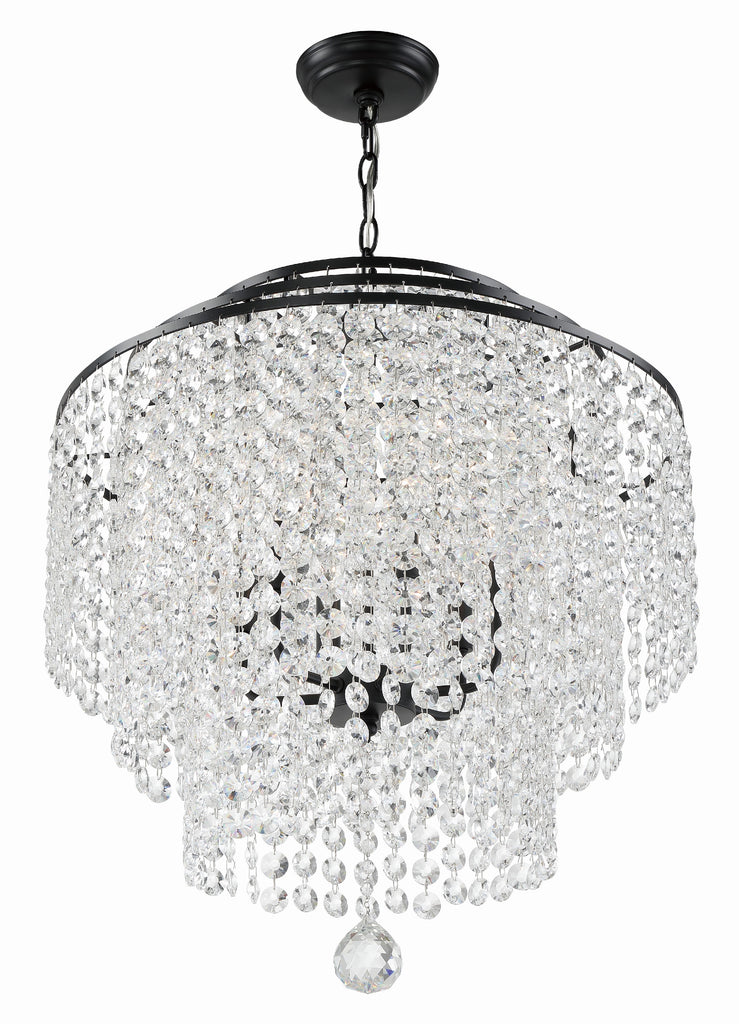 Crystorama Gabrielle 22'' Chandelier in Matte Black - Additional View