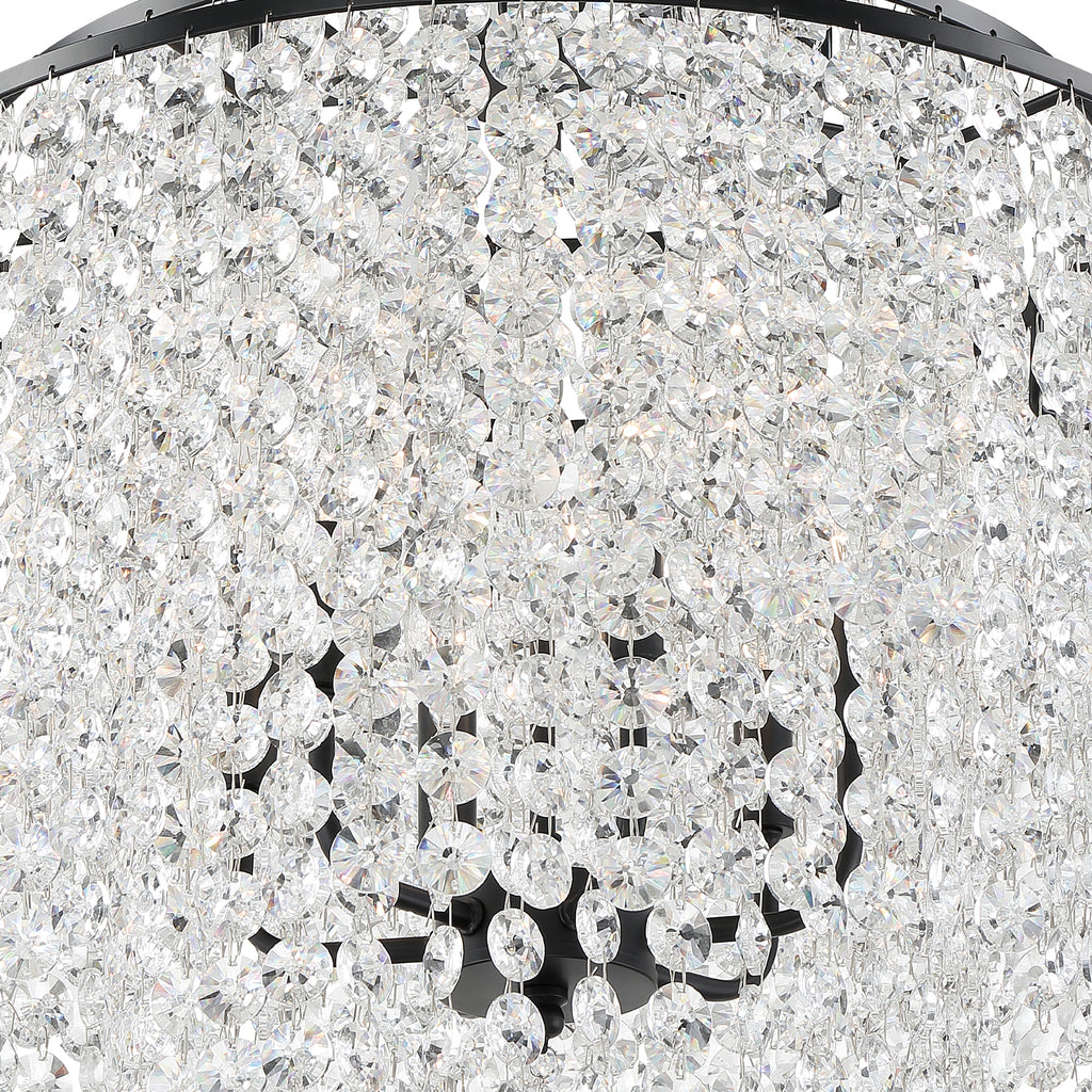 Crystorama Gabrielle 22'' Chandelier in Matte Black - Additional View