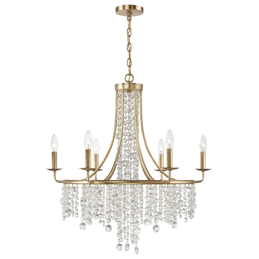 GAB-B7306-GA Gabrielle 6 Light Chandelier | Main Image