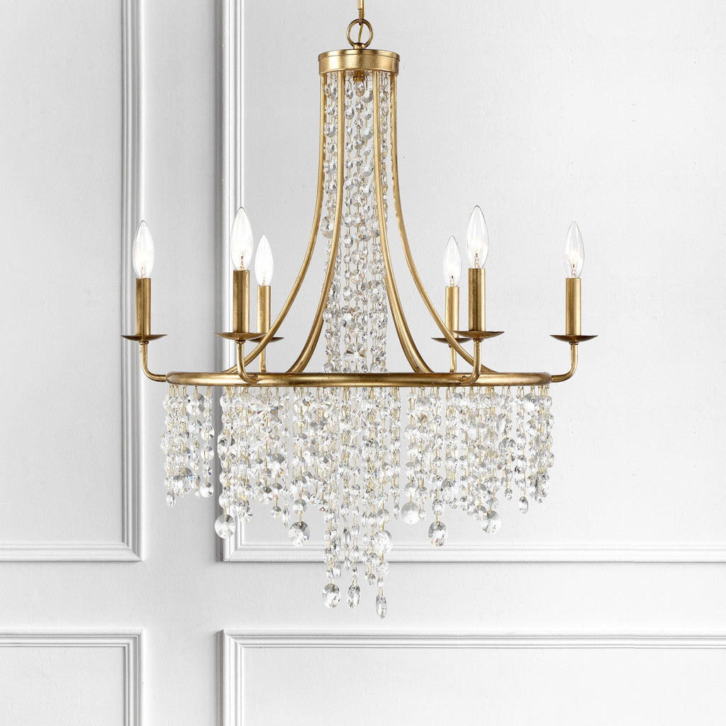 GAB-B7306-GA Gabrielle 6 Light Chandelier | Lifestyle Image