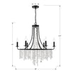 GAB-B7306-MK Gabrielle 6 Light Chandelier | Dimensions Image