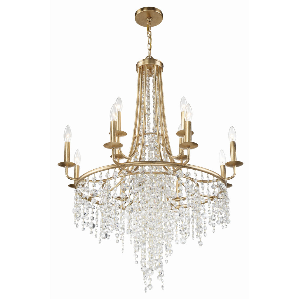 Crystorama Gabrielle 30'' Chandelier in Antique Gold - Additional View