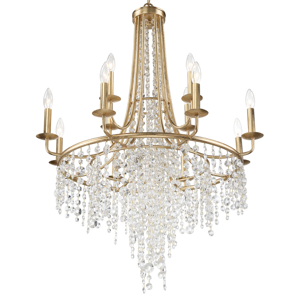 Crystorama Gabrielle 30'' Chandelier in Antique Gold - Additional View