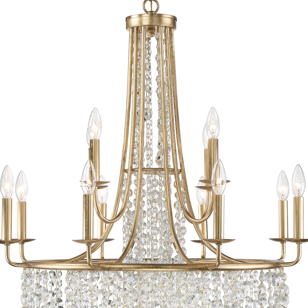 Crystorama Gabrielle 30'' Chandelier in Antique Gold - Additional View