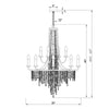 Crystorama Gabrielle 30'' Chandelier - Product Dimensions