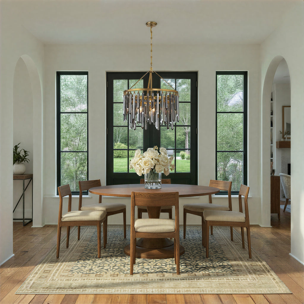 GEM-7004-MG-SS Gemma 24'' Chandelier | Lifestyle Image