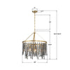 GEM-7004-MG-SS Gemma 24'' Chandelier | Dimensions Image