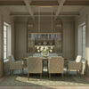 GEM-7007-MG-SS Gemma 52'' Linear Chandelier | Lifestyle Image