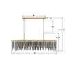 GEM-7007-MG-SS Gemma 52'' Linear Chandelier | Dimensions Image