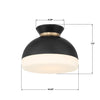 GID-4000-MK-VG Gidget 10.25'' Flush Mount | Dimensions Image