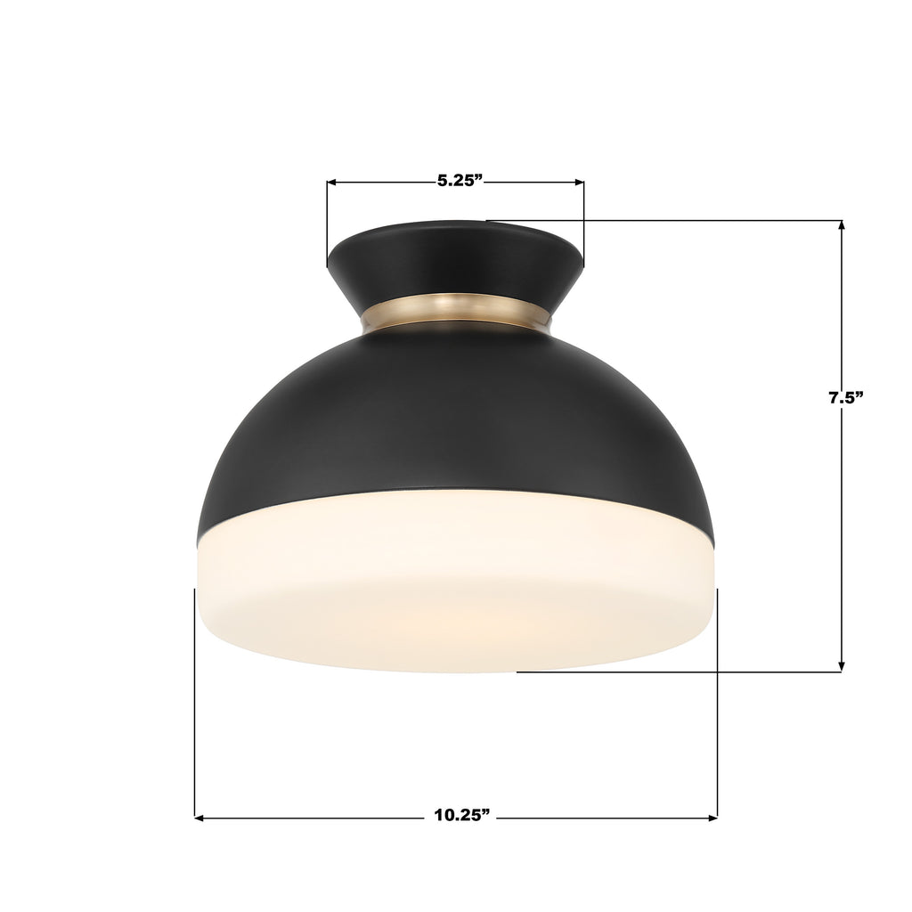 GID-4000-MK-VG Gidget 10.25'' Flush Mount | Dimensions Image