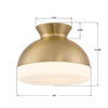GID-4003-VG Gidget 15'' Flush Mount | Dimensions Image