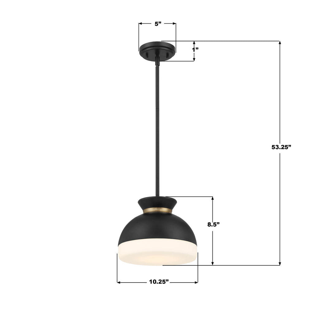 GID-4005-MK-VG Gidget 10.25'' Pendant | Dimensions Image